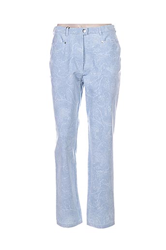 bleu de sym pantalons femme de couleur bleu