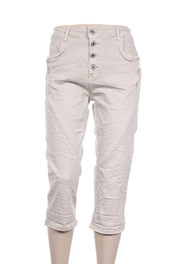 karostar pantacourts femme de couleur beige
