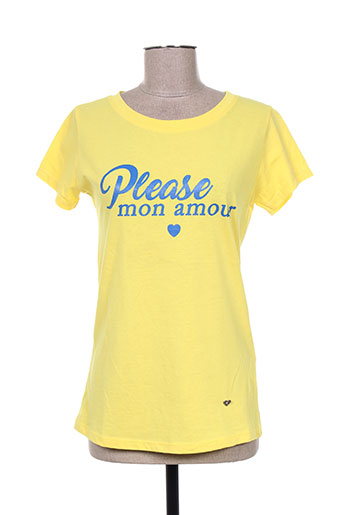 please t-shirts femme de couleur jaune