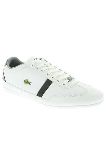 lacoste chaussures homme de couleur blanc