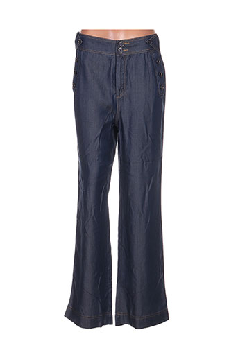 jus d'orange pantalons femme de couleur bleu