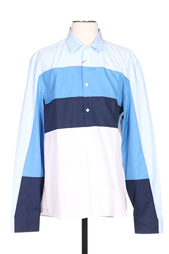 kenzo chemises homme de couleur bleu