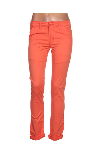 leeyo jeans pantalons homme de couleur orange