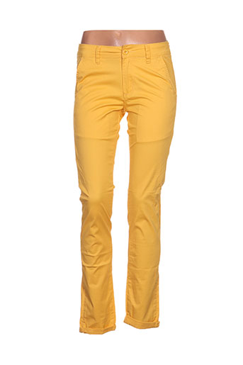 leeyo jeans pantalons homme de couleur jaune