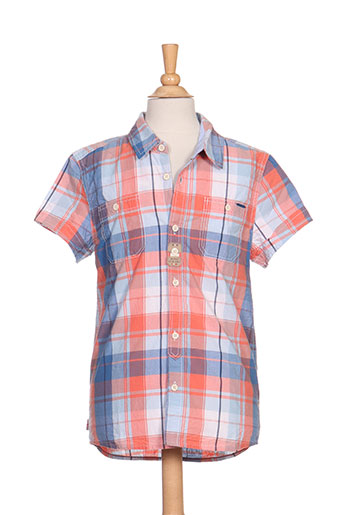 pepe jeans chemises garçon de couleur bleu