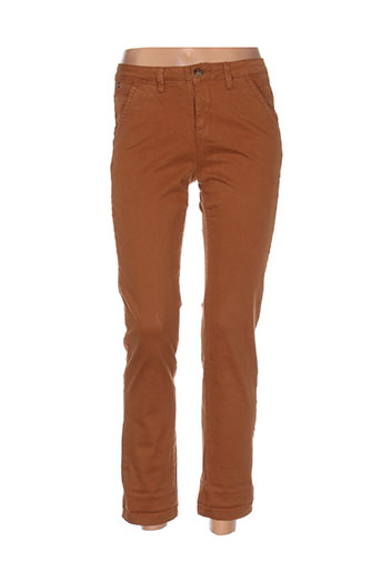 r.display pantalons femme de couleur marron
