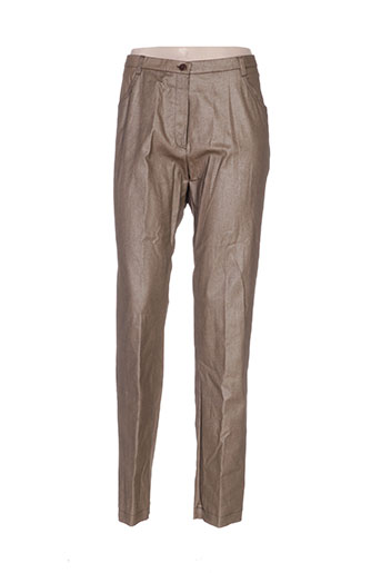 jean gabriel pantalons femme de couleur marron