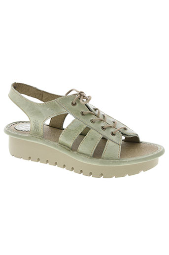 fly london chaussures femme de couleur vert