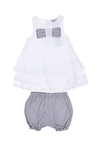 bulle de bb robes fille de couleur blanc
