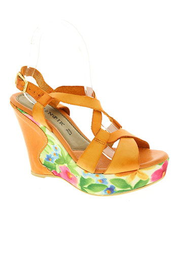 cafe noir chaussures femme de couleur orange