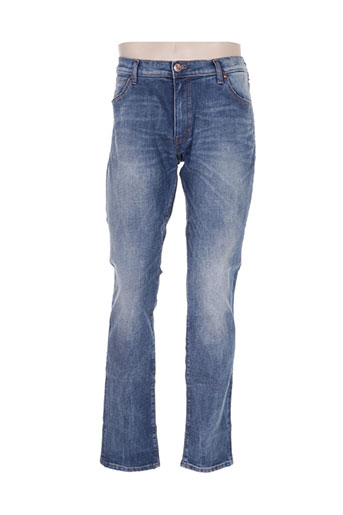 wrangler jeans homme de couleur bleu