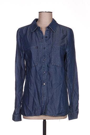 vila chemises femme de couleur bleu