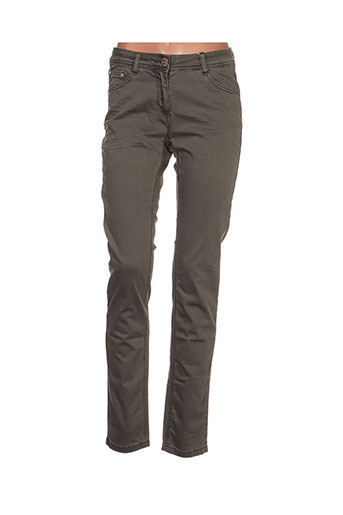 cecil pantalons femme de couleur vert