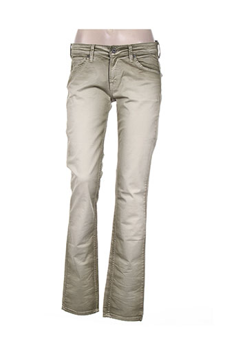 pepe jeans pantalons fille de couleur vert