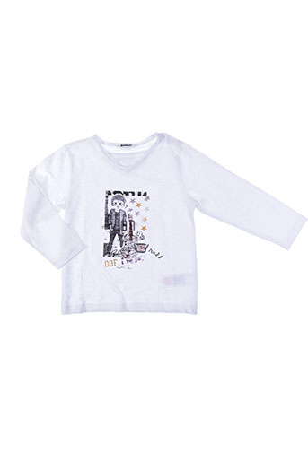 3 pommes t-shirts garçon de couleur blanc