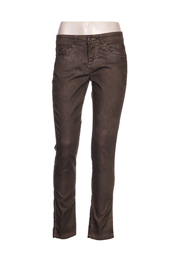 et compagnie pantalons femme de couleur marron