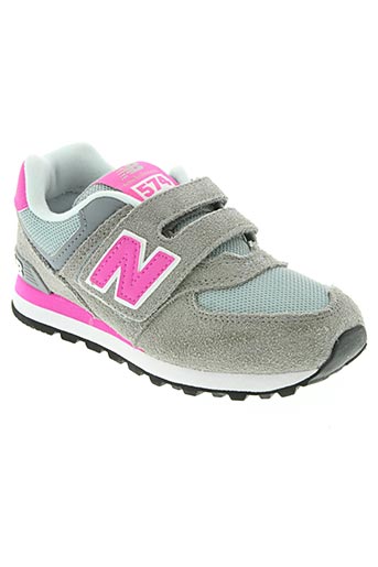 new balance chaussures fille de couleur gris