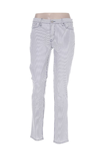 ichi pantalons femme de couleur bleu