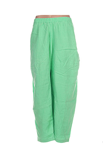 kokomarina pantalons femme de couleur vert
