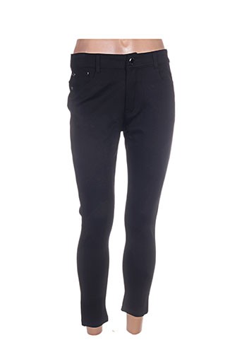 justine.z pantalons femme de couleur noir