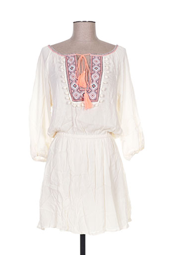 miss koo robes femme de couleur beige