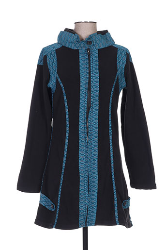 bamboo's manteaux femme de couleur bleu