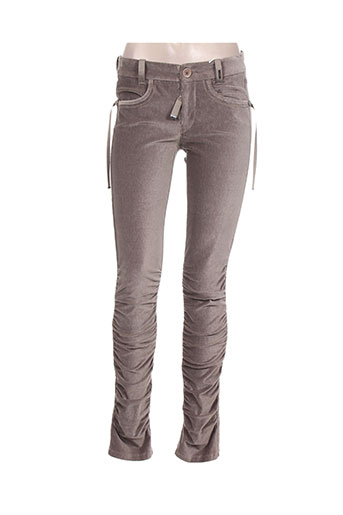 high pantalons femme de couleur beige