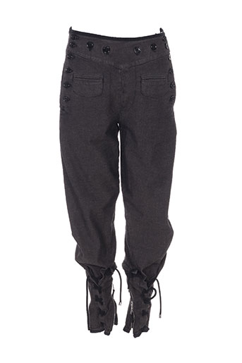 high pantalons femme de couleur gris