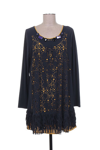 tricot chic tuniques femme de couleur bleu