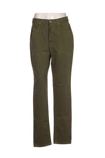 trussardi jeans pantalons femme de couleur vert