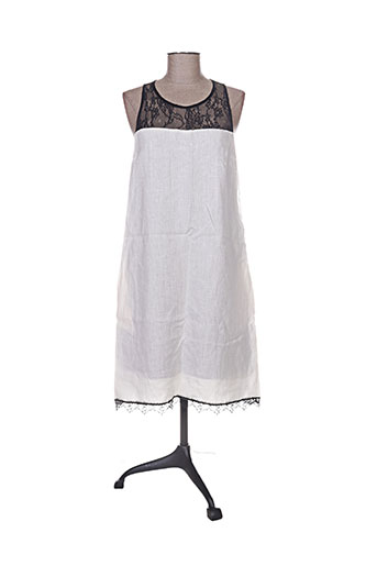 lauren vidal robes femme de couleur blanc