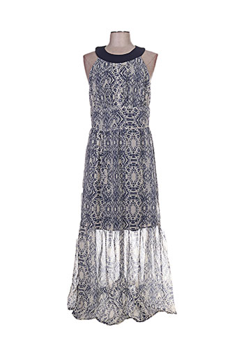 lauren vidal robes femme de couleur bleu