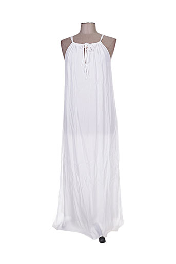 lauren vidal robes femme de couleur blanc