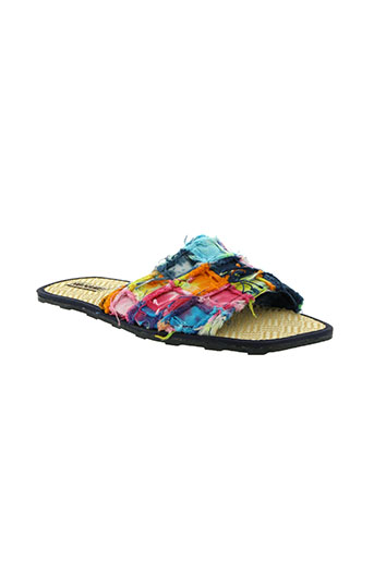 no name chaussures femme de couleur bleu