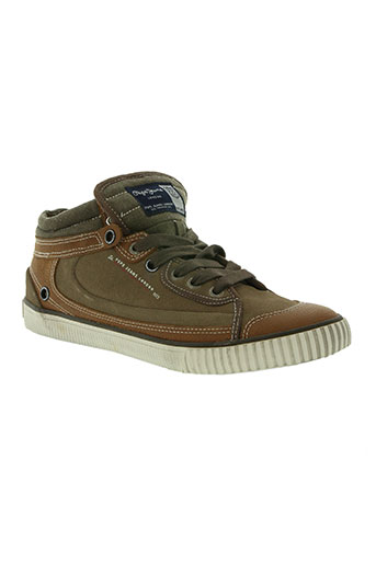 pepe jeans chaussures homme de couleur marron