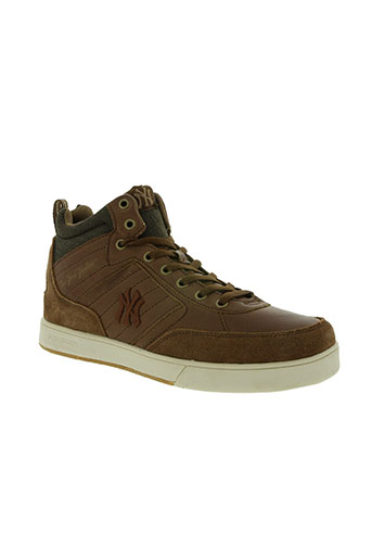 new york yankees chaussures homme de couleur marron