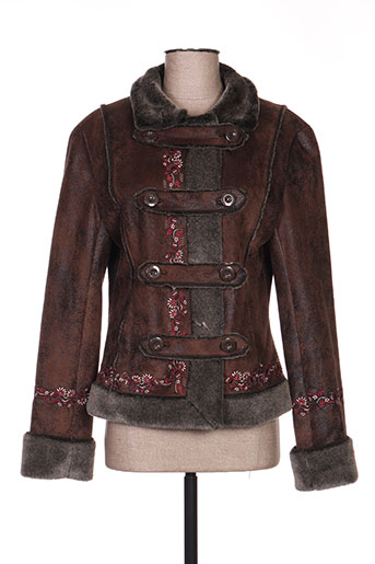 desigual manteaux femme de couleur marron