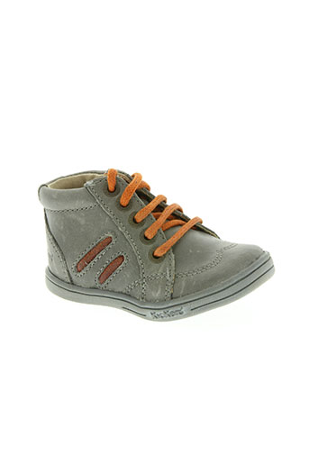 kickers chaussures garçon de couleur gris