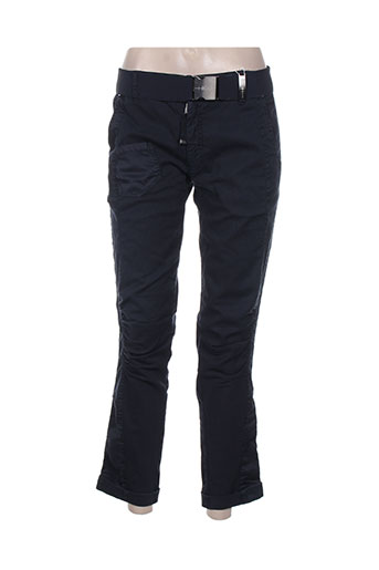 high pantalons femme de couleur bleu