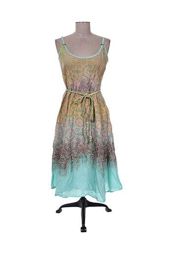 yumi robes femme de couleur bleu