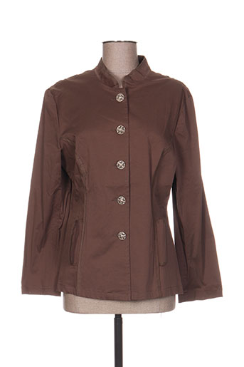 coco menthe vestes femme de couleur marron