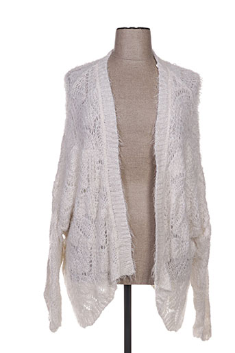 jean gabriel gilets femme de couleur blanc