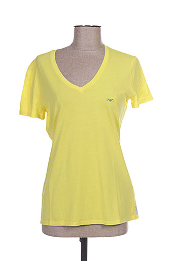 armani t-shirts femme de couleur jaune