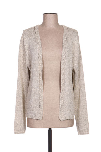 signe nature gilets femme de couleur beige