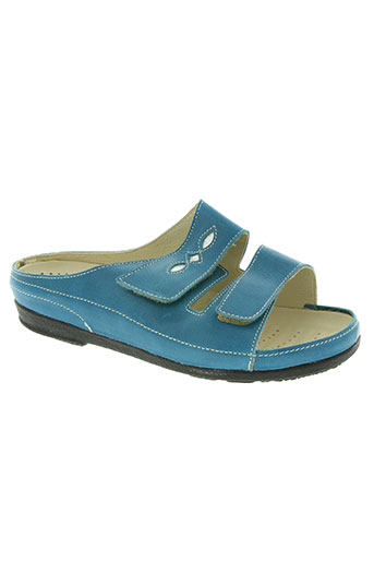 pedi green chaussures femme de couleur bleu