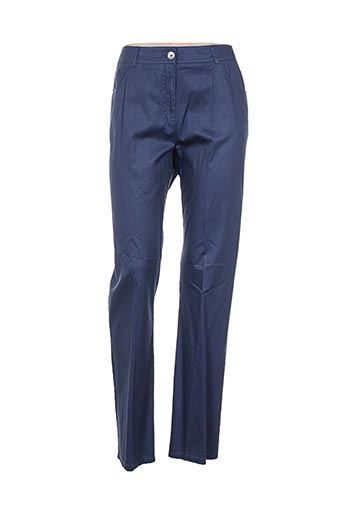 pause cafe pantalons femme de couleur bleu