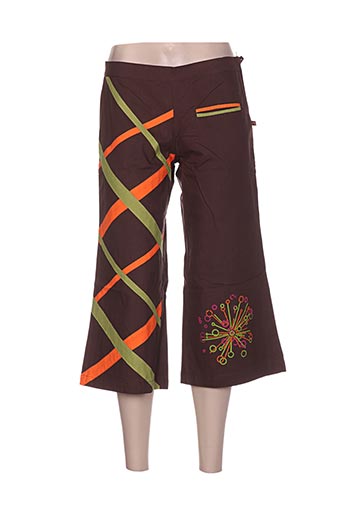 bamboo's pantacourts femme de couleur marron