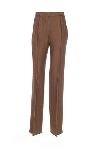 maxmara pantalons femme de couleur marron