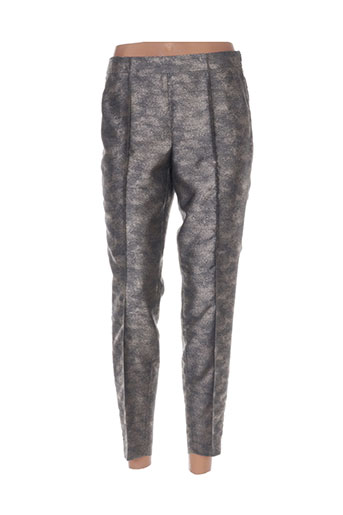 luisa cerano pantalons femme de couleur gris