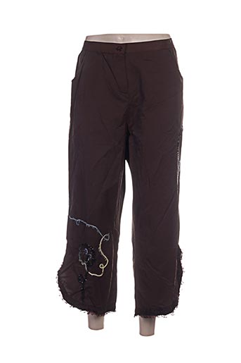 l33 pantacourts femme de couleur marron